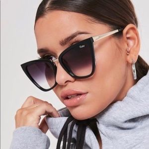 Quay Australia Women’s Black Cat Eye Sunglasses